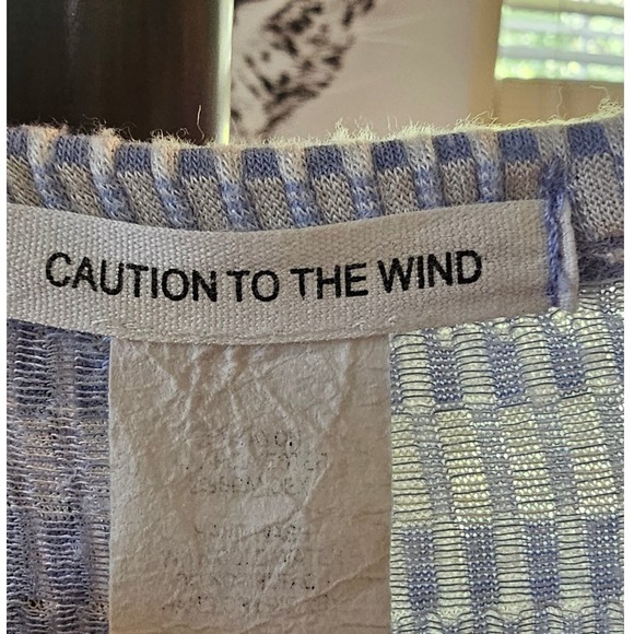Caution to the Wind Womens Blue Striped Maxi Dress‎ Casual V Neck Medium - Picture 8 of 8
